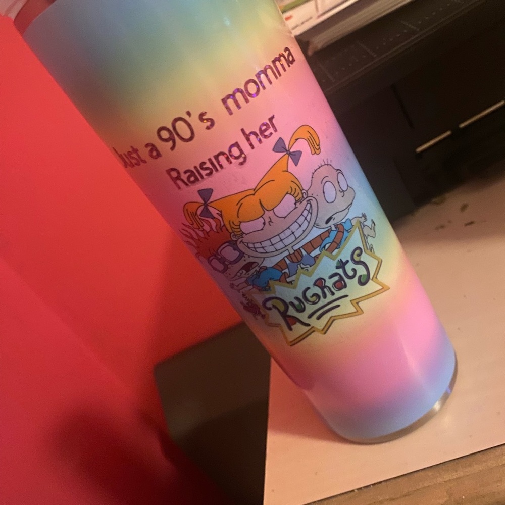 Custom made insulated hot/cold tumbler 20” oz with straw!